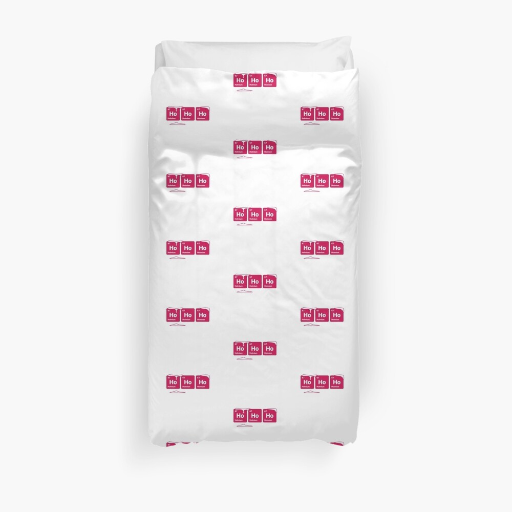 HoHoHo! Periodic Table Elements (Inverted) Duvet Cover