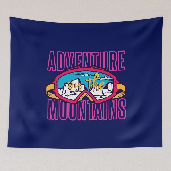 Item preview, Adventure On The Mountain Retro Ski Snowboard  designed and sold by Bicone.