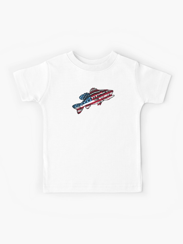Gone Fishing Shirt USA Flag Kids Boy Men Toddler 4th of July T-Shirt
