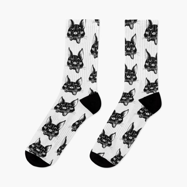 Item preview, Mystical Black Cat with two faces designed and sold by mazeina.