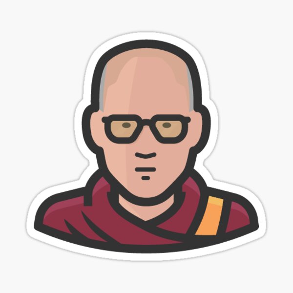 Dalai Lama cute apparel Sticker