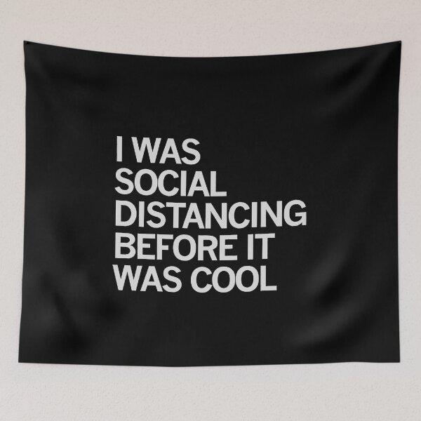 Item preview, i was social distancing before it was cool quarantine Face Mask designed and sold by Funny Tee.