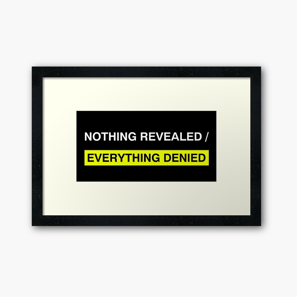 The 1975 - Nothing revealed / Everything denied 4" Framed Art ...