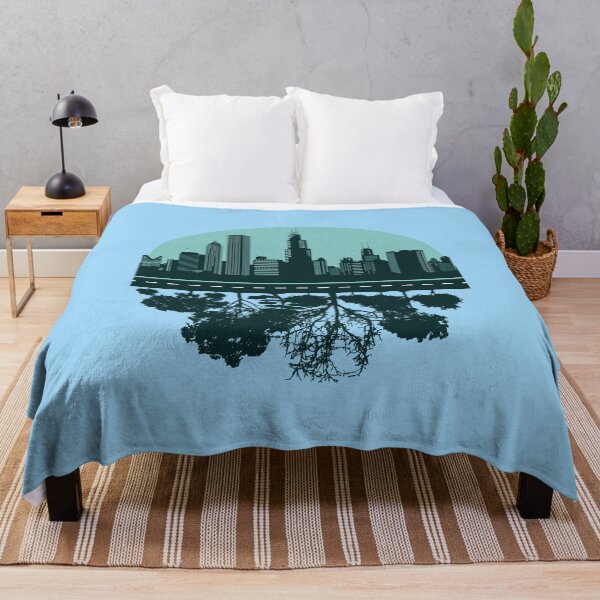 Item preview, Chicago skyline, nature, trees designed and sold by DerSenat.