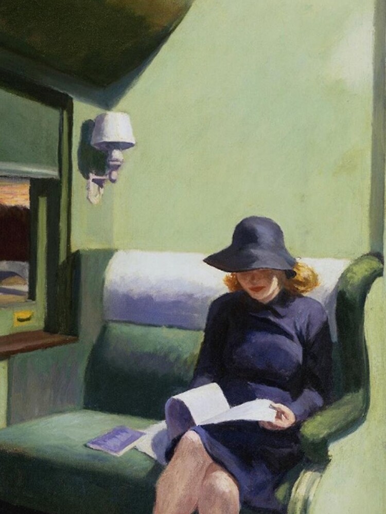AMERICAN ARTIST. Compartment Car, Edward Hopper. 1938. by TOMSREDBUBBLE