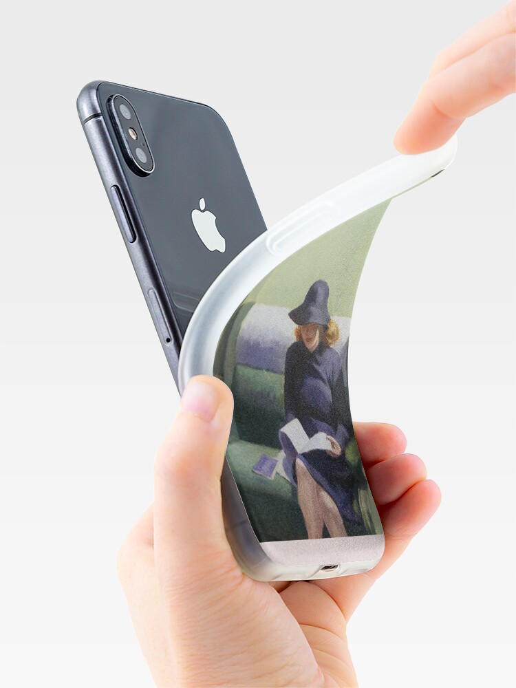 Alternate view of AMERICAN ARTIST. Compartment Car, Edward Hopper. 1938. iPhone Case