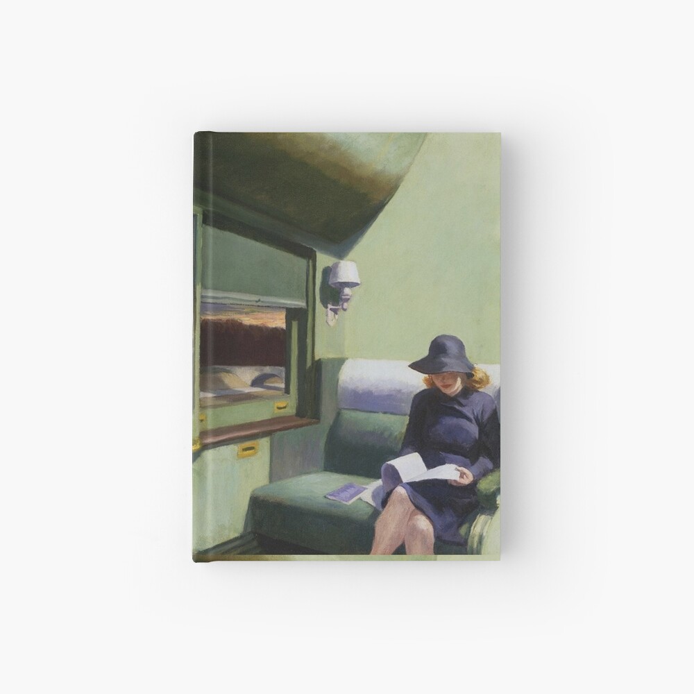 AMERICAN ARTIST. Compartment Car, Edward Hopper. 1938. Hardcover Journal