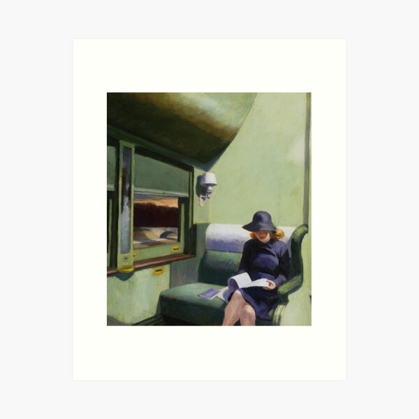 AMERICAN ARTIST. Compartment Car, Edward Hopper. 1938. Art Print
