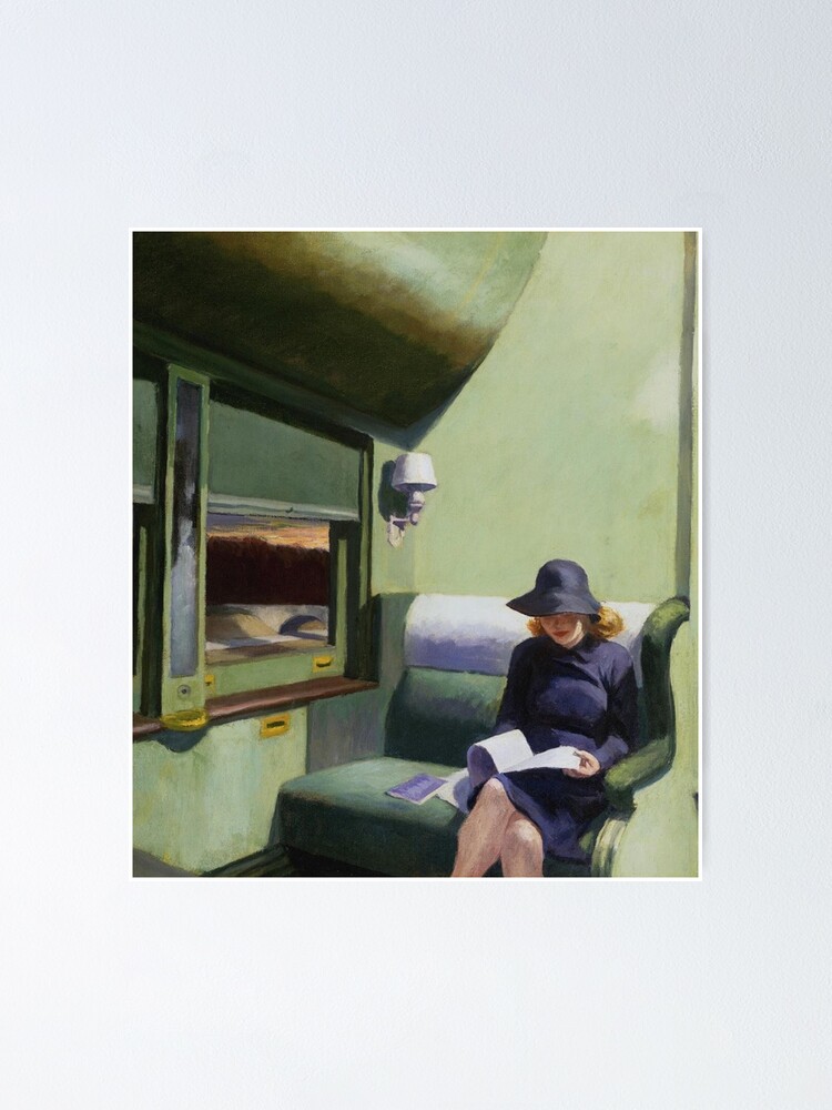 Alternate view of AMERICAN ARTIST. Compartment Car, Edward Hopper. 1938. Poster