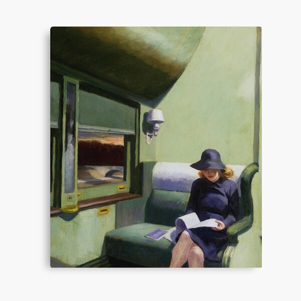 AMERICAN ARTIST. Compartment Car, Edward Hopper. 1938. Canvas Print