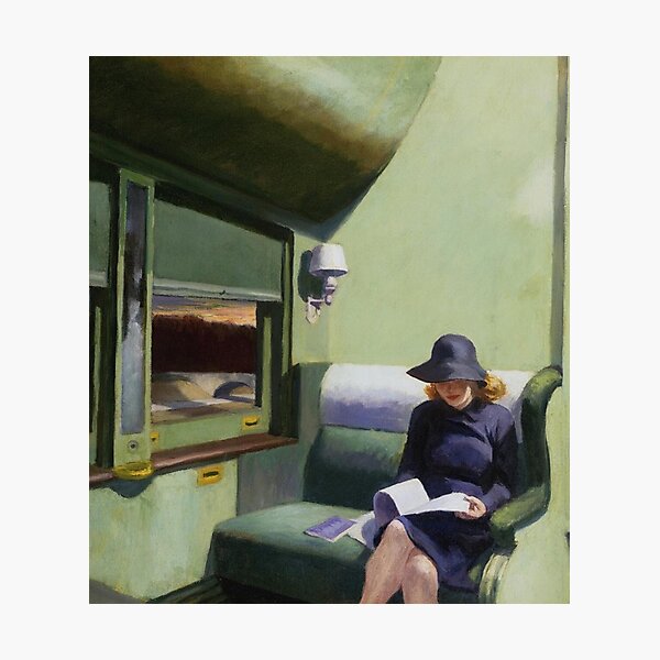 AMERICAN ARTIST. Compartment Car, Edward Hopper. 1938. Photographic Print