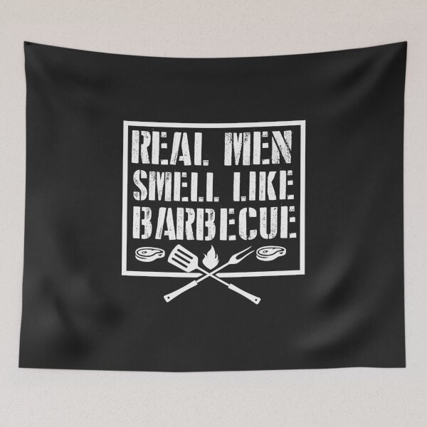 Item preview, Real men smell like barbecue meat funny bbq grilling gift designed and sold by hadleydesigns.
