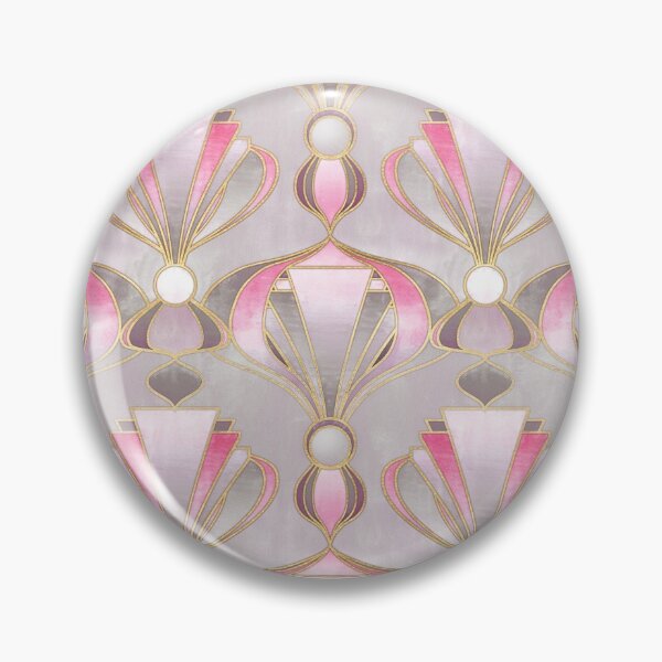 Item preview, Rose Pink, Grey & Gold Art Deco Pattern designed and sold by micklyn.
