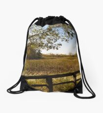 Sheldon Marsh Scenic Overlook - Autumn Drawstring Bag