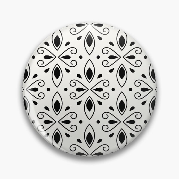 Item preview, Geometric medallion black and white pattern designed and sold by HannaPaulina.