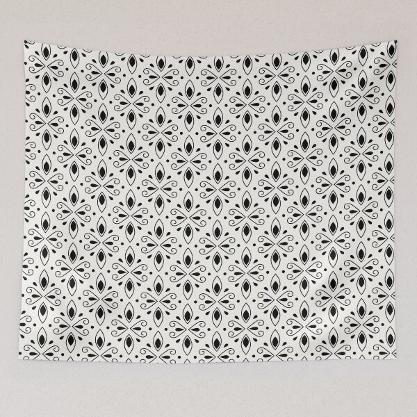 Item preview, Geometric medallion black and white pattern designed and sold by HannaPaulina.