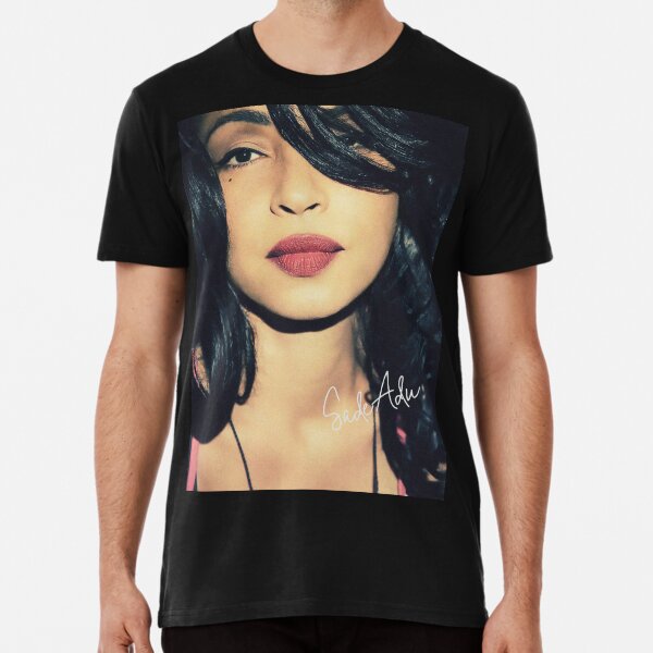 Digitally grained close up photo of a British famous singer. For music lovers. Premium T-Shirt