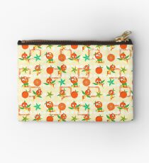 Orange Bird Zipper Pouch