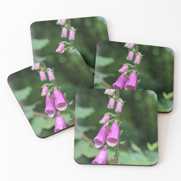Item preview, A flowering foxglove with a hoverfly designed and sold by pinkal.