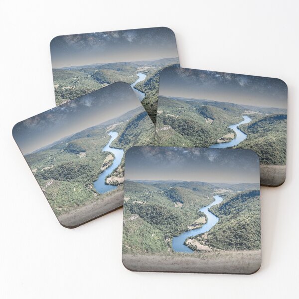 Item preview, Rolling landscape countryside Ain river by starry sky by night designed and sold by Grégory DUBUS.