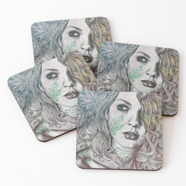 Item preview, Wake: Summer | maple leaves tattoo woman portrait designed and sold by Marco Paludet.