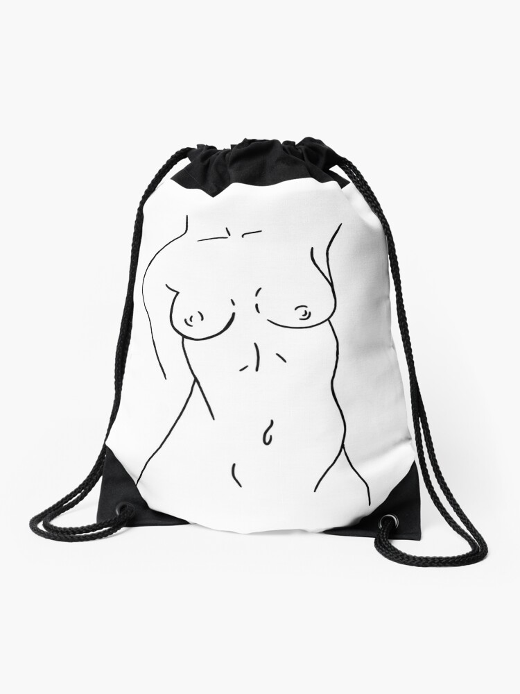 Mochila saco for Sale con la obra «silueta desnuda mujer líneas culo sexy  arte adaptativo» de AdaptiveArt