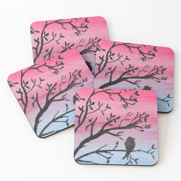 Item preview, Sunset bird painting 1 designed and sold by crazycavy.