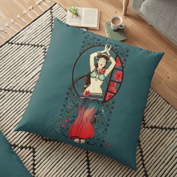Tribal fusion bellydancer Floor Pillow