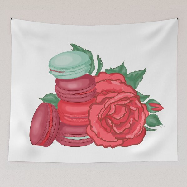 Item preview, macaroons and roses designed and sold by AvotArt.