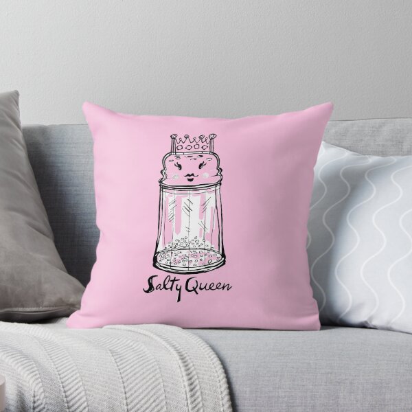 Salty Queen Throw Pillow
