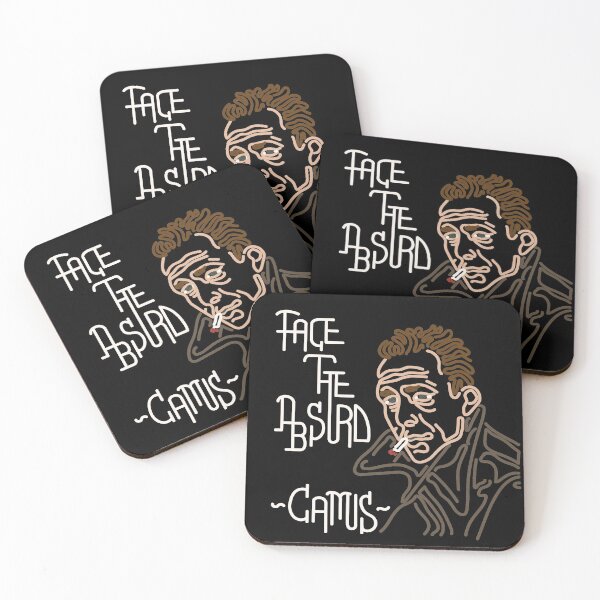 Item preview, STYLIZED LINE ART CAMUS - FACE THE ABSURD - neutral designed and sold by Xotico Design.