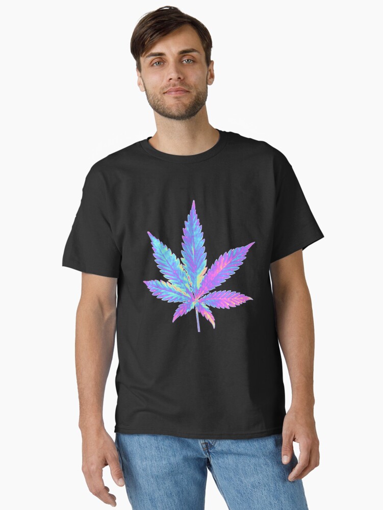 Thumbnail 1 of 7, Classic T-Shirt, Holographic Weed designed and sold by dinaaaaaah.
