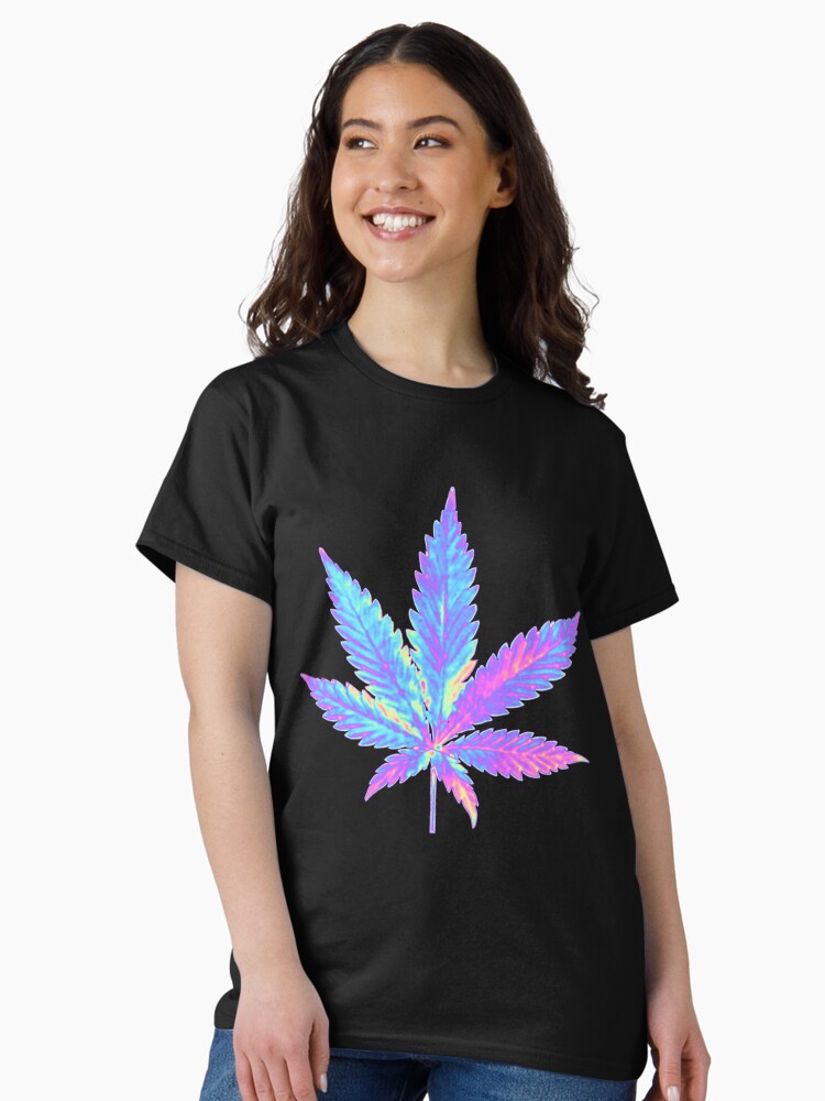 Thumbnail 2 of 7, Classic T-Shirt, Holographic Weed designed and sold by dinaaaaaah.