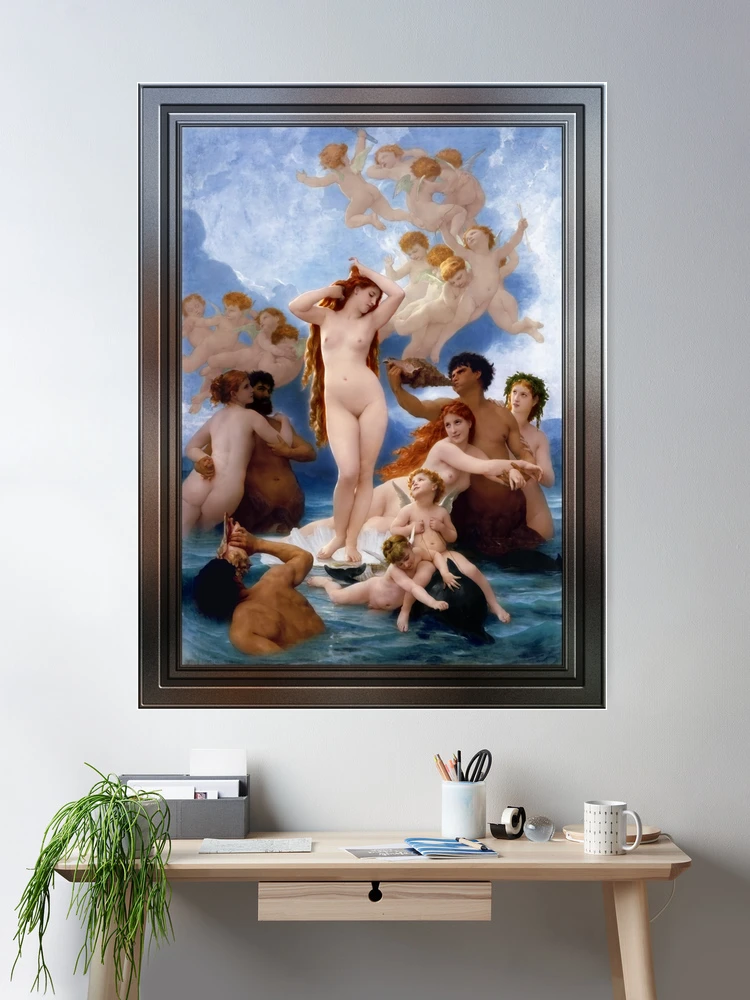 The Birth Of Venus by William-Adolphe Bouguereau - Eternal Beauty Is Born 4 The Birth Of Venus by William-Adolphe Bouguereau Classical Fine Art Old Masters Reproduction Room Decor Poster Art Print