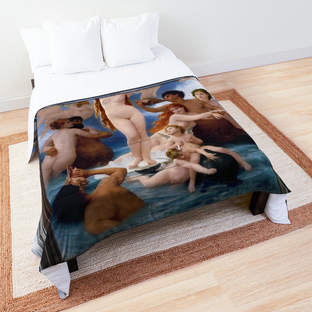 The Birth Of Venus by William-Adolphe Bouguereau - Eternal Beauty Is Born 2 The Birth Of Venus by William-Adolphe Bouguereau Classical Fine Art Old Masters Reproduction Comforter