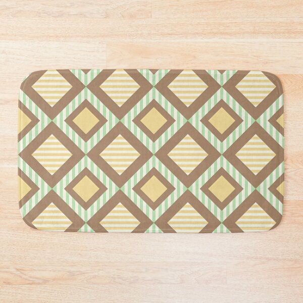 Item preview, Yellow, Brown, and Green Geometric Diamonds and Stripes designed and sold by ChangingLight.