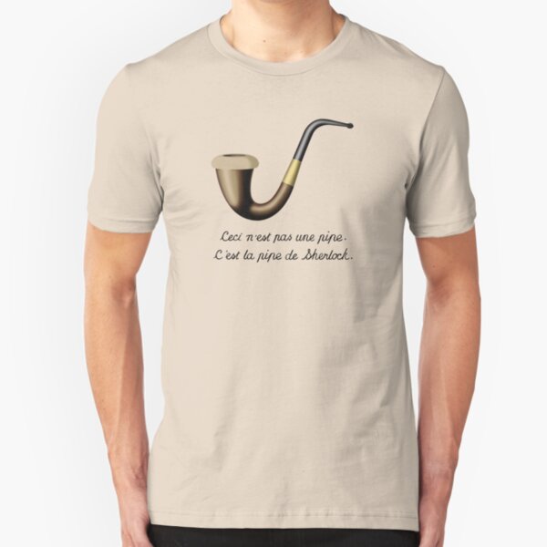 Sherlock's Pipe - The Treachery of Homages Slim Fit T-Shirt