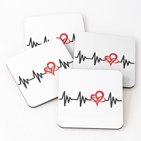 Item preview, Love Heartbeat Red Heart Rhythm ECG designed and sold by Carl's Clothing.