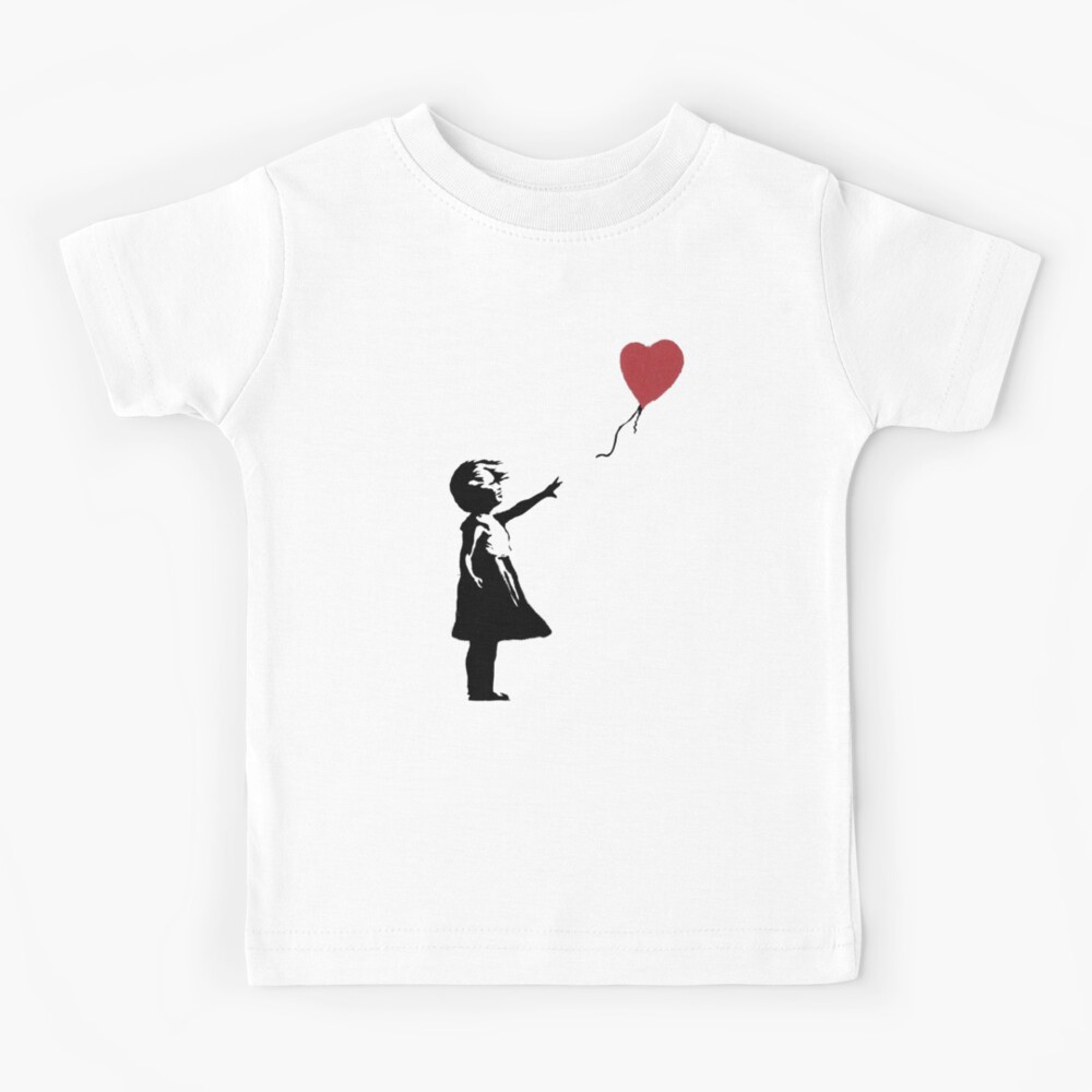 Girl With Balloon Banksy Kids T-Shirt