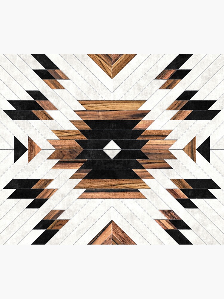 Urban Tribal Pattern No.5 - Aztec - Concrete and Wood by ZoltanRatko
