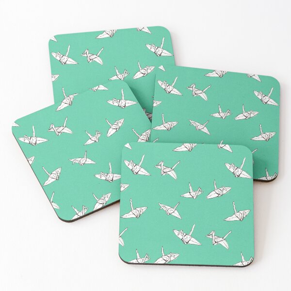 Item preview, green crane pattern designed and sold by KarolinaSt.