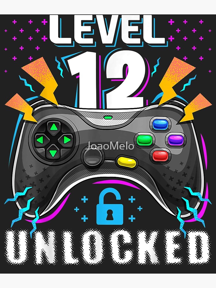 Carte De Vœux Niveau 12 Jeu Video Debloque 12e Anniversaire Gamer Gift Boys Par Joaomelo Redbubble