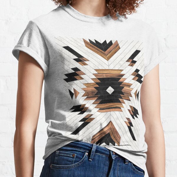 Urban Tribal Pattern No.5 - Aztec - Concrete and Wood Classic T-Shirt