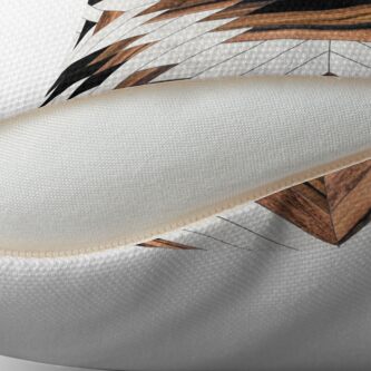 Alternate view of Urban Tribal Pattern No.5 - Aztec - Concrete and Wood Throw Pillow