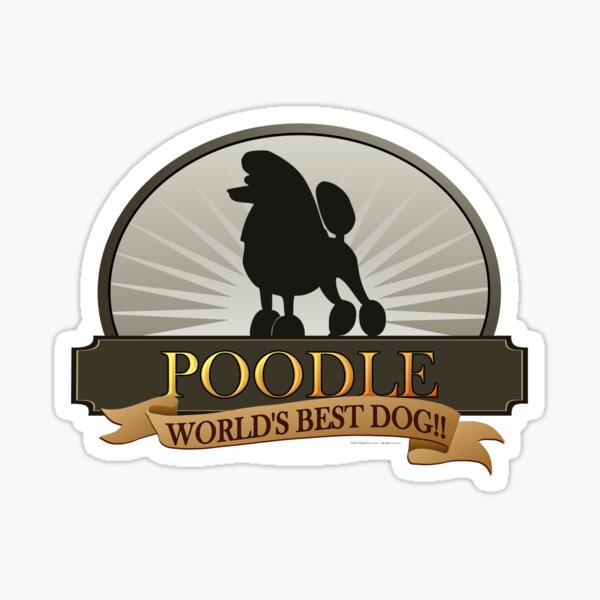 World's Best Dog - Poodle Sticker