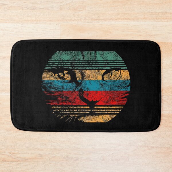 Item preview, Cat face cat eyes silhouette on colorful background designed and sold by EllenTune.