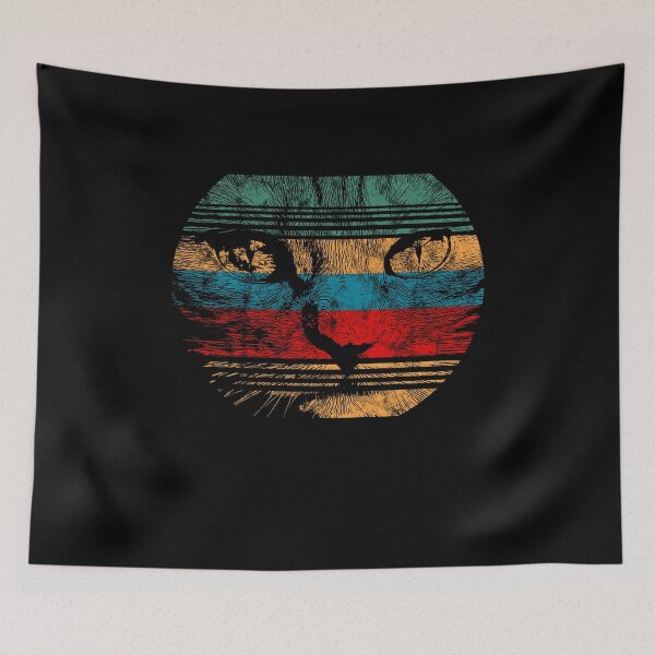 Item preview, Cat face cat eyes silhouette on colorful background designed and sold by EllenTune.