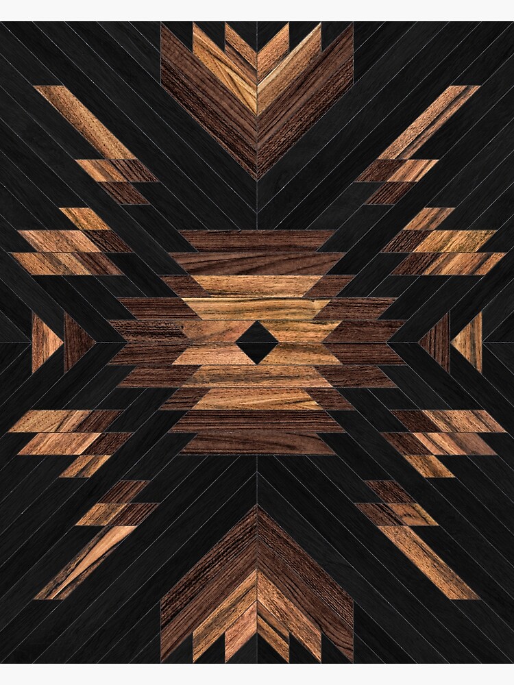 Urban Tribal Pattern No 7 Aztec Wood Canvas Print By Zoltanratko