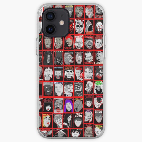 Faces of Horror Collage art iPhone Soft Case