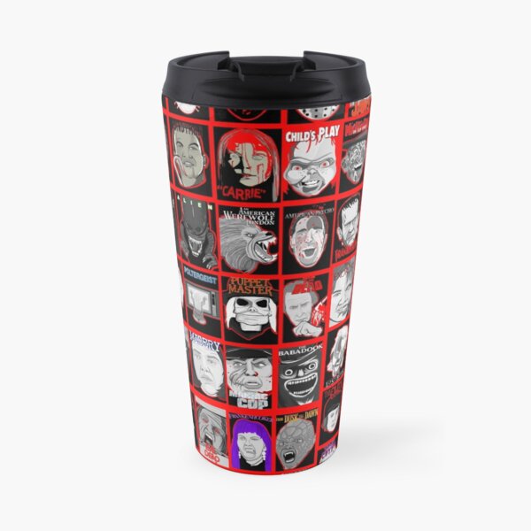 Faces of Horror Collage art Travel Mug